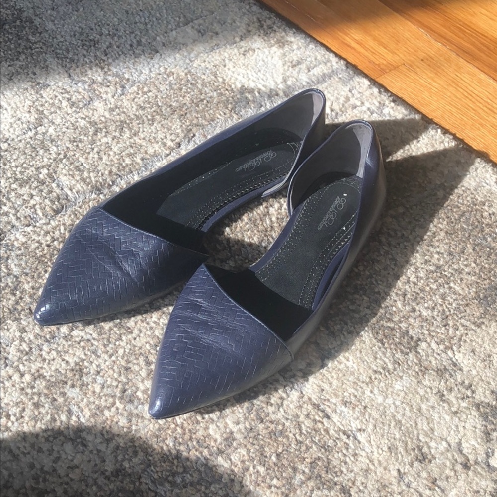 Brooks Brothers Navy Flats - Genuine Leather